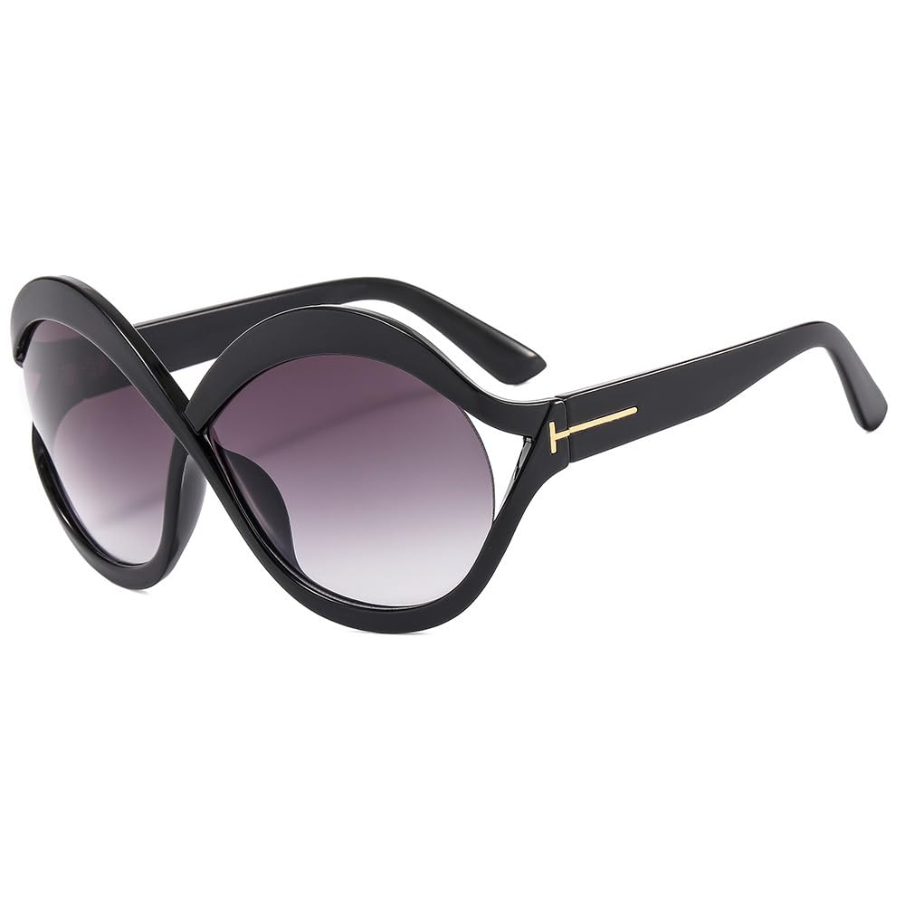 Oversized Round Frame Sunglasses for Women – Fashion Sun Glasses for Lady, Outdoor Travel Eyewear-image-41