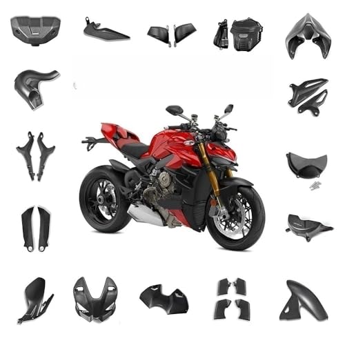 Aileron carénages complets carbone Streetfighter V4 contre vibrations mat - 2