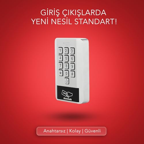 Multitek Şifrematik 6000 IP67 Su Geçirmez Şifreli ve Kartlı Kapı Açma Paneli - 6000 Kullanıcı Kapasiteli, Dış Ortam Uyumlu Metal Gövde, Zil Butonlu RFID Kart Okuyucu - Apartman ve Ofis Güvenlik
