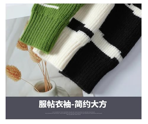 Mens Casual Sweaters Soft Warm Printing Long Sleeve Sweater Men Loose Pullovers3