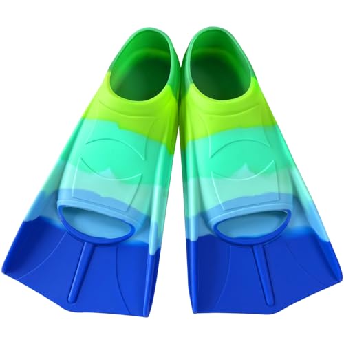 Schwimmflossen Kinder, Kurze Flossen Kinder, 100% Silikon...
