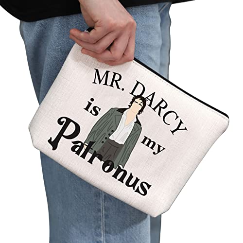 Literary Gift Mr Darcy is My Patronus Makeup Bag Mr Darcy Fan Cosmetic Bag Jane Austen Fan Gift Bookish Gift Zipper Travel Bag (Mr Darcy is My Patronus) - Image 2