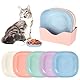 Zikenis 10 Stück Katzennapf,Katzennapf Flach,Katzenschüssel,Bunt Katzenfutter Napfset,Runden Katzenteller,Fressnapf Katze,Cat Plate für Kätzchen und Kurzbeinige Katzen