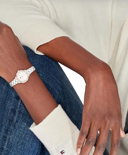 Tommy Hilfiger Women's Quartz Watch – Mini 26mm Stainless Steel Case, Link Bracelet, Dress Casual Style - Gift for Her4