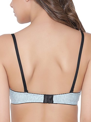 Image of Clovia Women's Cotton Rich Padded Non-Wired Push-Up T-Shirt Bra Multiway