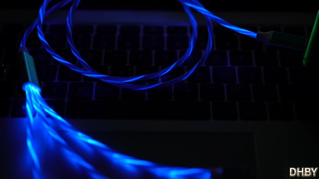 Image of Blue 3-in-1 Fast Charging Cable for Mobile Phones, which Also Serves as a Data Transmission Cable, is Compatible with Almost All Mobile Phones and is Lightweight