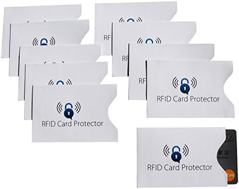 RFID Blocking Sleeves 10pk Credit Card RFID Holders to Prevent Identity & Credit Theft Fits Men and Women Wallets