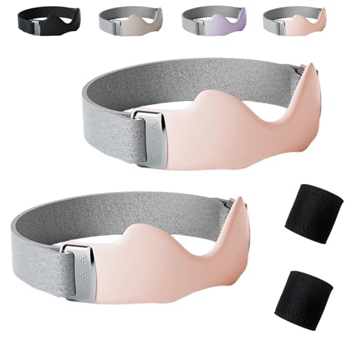 Correa De Precisión: Correa De Rodilla Ajustable, Almohadilla De Punto De Bloqueo De Silicona, Se Mantiene En Su Lugar Durante Cada Repetición, Rodillera Transpirable For Usar Durante(Pink,2pcs)