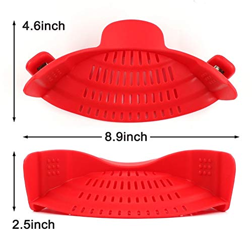 Clip on Strainer for Pots, Pans, Snap on Strainer Made by Heat Resistant