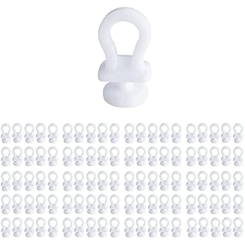 ZOLISCHE 100PCS Curtain Glider Hooks White Plastic Curtain Hooks Curtain Track Runners Drapery Hooks for Window Door Shower Curtain Bathroom Curtain Use Cover