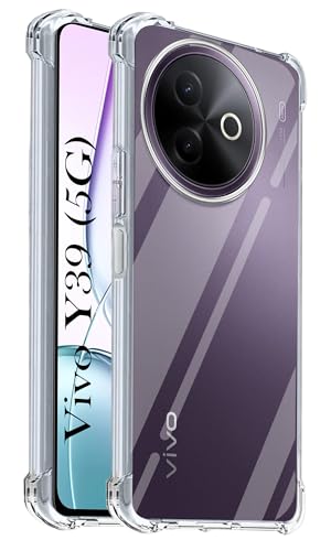 Image of Jkobi Shockproof Crystal-Clear Back Cover for Vivo Y39 (Anti Yellow Case | Drop & Camera Protection | Hard Polycarbonate)