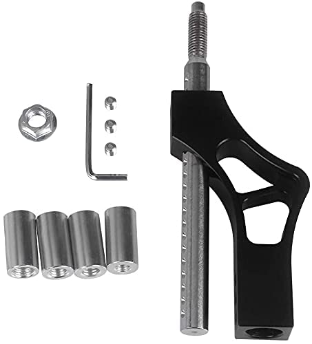 Image of AUTO MT Black Adjustable Gear Shift Knob Extender Height Lever Extension Car JDM Gear Shifter Extender Kit with 4 Adapters