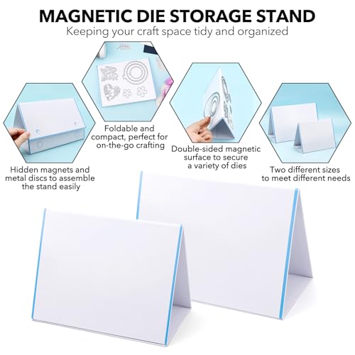Support magnétique pour matrices de découpe en métal et scrapbooking pliable