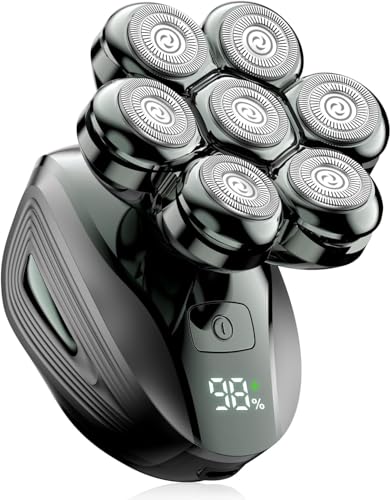 Head Shavers for Bald Men: Electric Razor with  Removable Head LED Display & IPX7 Waterproof Shaver Type-C Fast Charging (Mint Green)