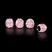 SAVORI Valve Caps, 4 Pack Handmade Crystal Rhinestone Tire Caps, Attractive Dustproof Accessories for Car (Pink)