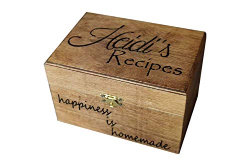 Personalized Recipe Card Box - Personalized Gift - Rustic Home Decor - Recipe Holder - Recipe Box - Recipe Card Box