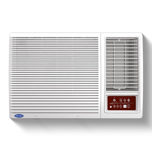 Carrier 1.5 Ton 3 Star Inverter Window AC(Copper,High Density Filter for Dust Filtration, 2Way Air Directional Control, ESTRA Fxi,CIW19SC3R35F0,White)