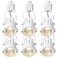 ELEGLO 12W Dimmable Track Lighting Heads,LED Track Light Heads,Halo Type Track Light Fixtures for Accent Retail Artwork,3000K 36° Angle H Type for Kitchen, Accent Retail Artwork,- 6 Pack (White)