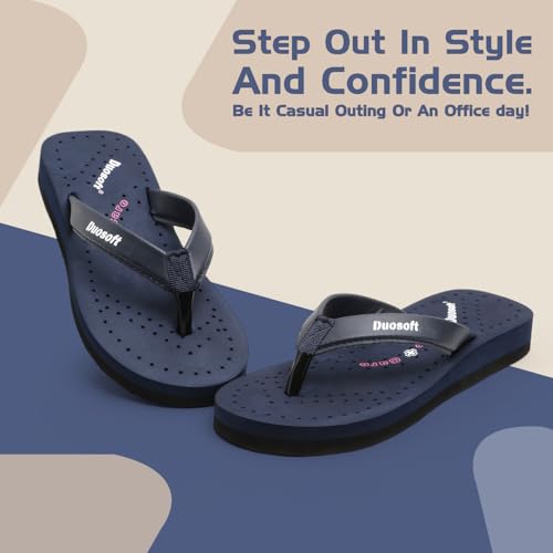 Image of Duosoft Flip Flop for Women | Soft Comfortable | Breathable | Fashionable | Stylish | Trendy | Super Soft | Lightweight | Anti-Slip Sole | Indoor & Outdoor |DW-31-Brown
