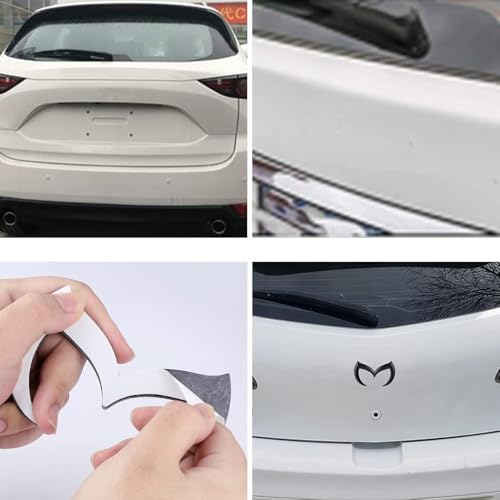 Image of SuPoo for Mazda Black Sporty Metal Evil 'M' Rear Trunk Badge Decal Emblem Glossy 3 5 6