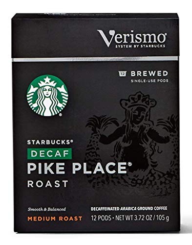 Starbucks Decaf Pike Place Roast Brewed Coffee Verismo Pods (24 Count)