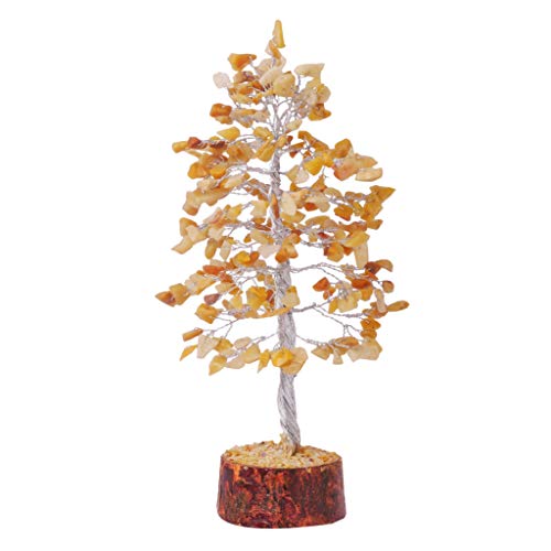 Good Luck Tree - Yellow Aventurine - Crystal Tree - Gemstone Tree - Chakra Stones - Premium Meditation Decor - Crystal Tree for Positive Energy - Money Tree of Life - Spiritual Decor Feng Shui Gifts