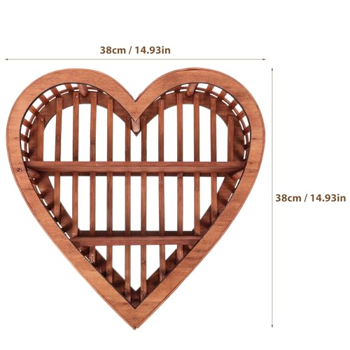 Étagère murale cœur bois : solution pour ranger les petits objets épars
