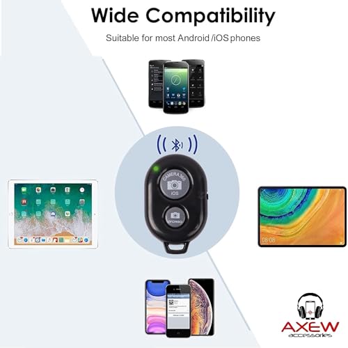 Image of Wireless Bluetooth Remote for Moblie Camera, Bluetooth Remote Control Shutter Button for Selfie Click Compatible All iOS & Android - (Bluetooth Selfie Remote)