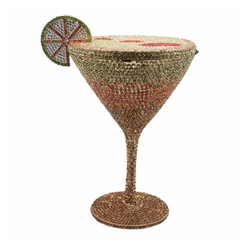 Image of Women Goblet Rhinestone Evening Bag Cocktail Cup Diamond Clutch Funny Crystal Prom Handbag Wedding Purse for Party