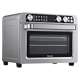 Panasonic FlashXpress Family Size Air Fryer Toaster Oven Combo, 11 Cooking Functions, 1800W PFAS-Free, Double Infrared Heating, Temperature Control Dial, Stainless Steel - NB-G211P
