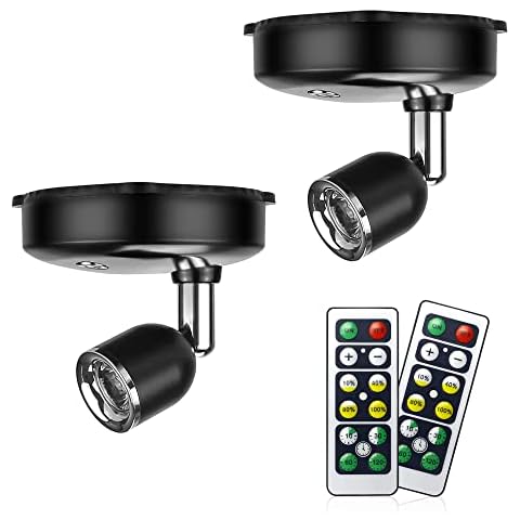 Amries LED Battery Spotlights with Remote Control Cover