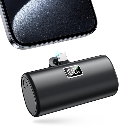 Portable Charger for iPhone 15 Power Bank, 6000mAh USB-C Portable Phone Charger with Fast Charging (20W), Mini Battery Pack for iPhone 15 Pro/15 Plus/15 Promax/Samsung/Huawei Andriod - Purple