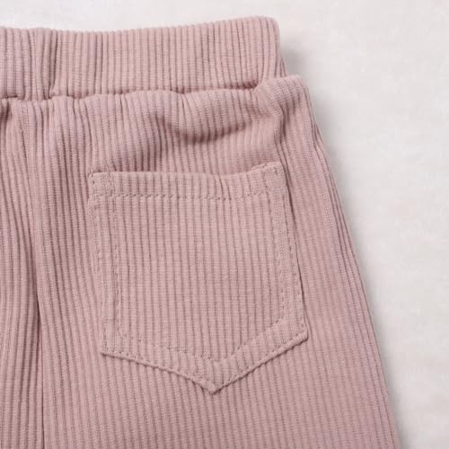 Girls Basic Ribbed Leggings Kids Kint Footless Full Length Tights Pants Soft Stretchy Bottom Tights Pants4