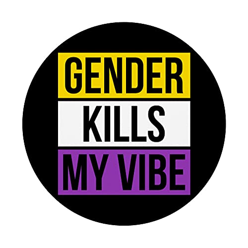 Genre Neutre LGBT Mois De La Fierté Non Binaire PopSockets PopGrip Interchangeable – vue 3