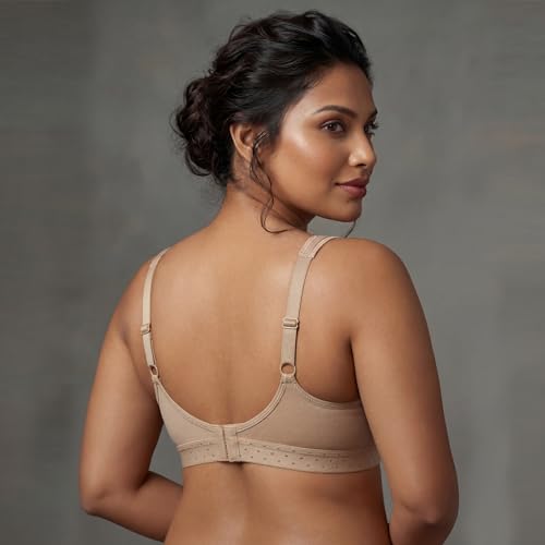 Image of SOIE Women Non Padded Non-Wired Full Coverage Stretch Cotton T-Shirt Bra