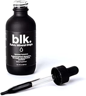 blk. Mineral Drops, 2oz., Alkaline Water Drops with Concentrated Fulvic Minerals, Bioavailable Fulvic & Humic Acid Extract, Trace Minerals, Electrolytes to Hydrate, Repair & Restore Cells