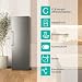 Gorenje RN618C6X6WF Kühlschrank, 372 Liter, SmartFit, 185cm Höhe, CrispZone mit Feuchteregler, Wifi, Flaschenhalter, Easy-open Griff, Inverter, BxHxT: 59,5×185,6×60 cm, Edelstahl