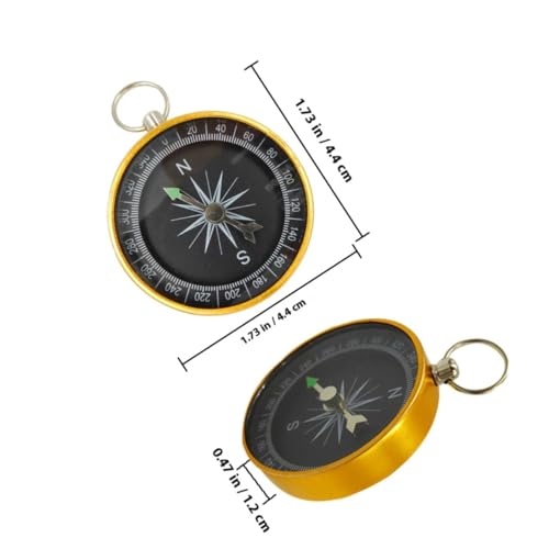 Set de 4 Brújulas Mini Portátiles metálicas para Camping miniatura 2