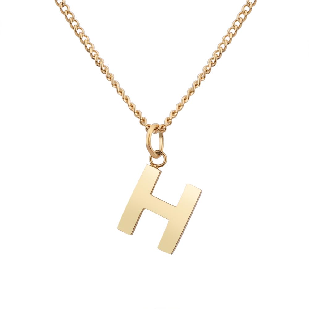 GD GOOD.designs Kette mit Buchstaben Gold 18 Karat - Wasserfest I hautverträgliche Halskette für Damen mit A-Z Anhänger I Initial Buchstabenkette