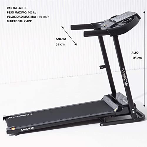 MASKHÄL Opvouwbare loopband Home Lite L888, instelbare snelheid tot 10 kh/h, loopoppervlak 105 cm x 39 cm, max. gewicht 100 kg, LCD-display. - Afbeelding 3