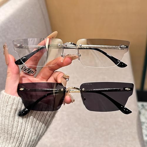 Lunettes de soleil rétro irrégulières de créateur chic punk - 6
