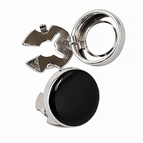Image of Mens Button Covers Tuxedo Shirt Cufflinks Alternative | Fake cufflinks and alternative fashion jewelry accessories for mens formal business dress shirts suits and groomsmen
