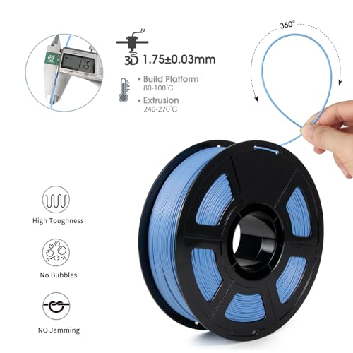 Image of iSANMATE ASA Filament 1.75mm Marina Blue 1KG, UV & Weather Resistant 3D Printer Filament Perfect for Outdoor Functional Parts, Dimensional Accuracy + /- 0.02mm, 1kg Spool (2.2lbs)