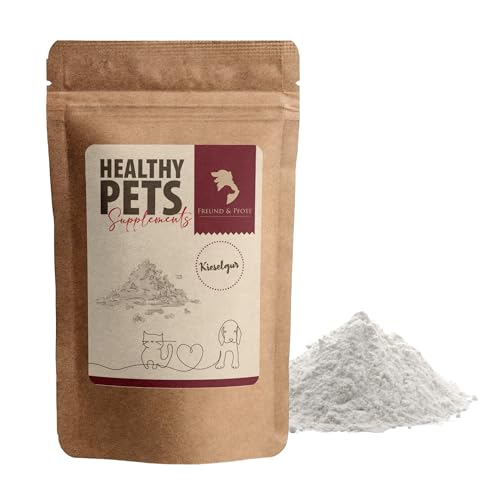 Freund & Pfote Healthy Pets Kieselgur Pulver getrocknet (E551c) Hund und Katze| fein gemahlen | Zusatzfuttermittel für Hunde und Katzen | plastikfrei verpackt (1000 Gramm) Freund & Pfote Healthy Pets Kieselgur Pulver getrocknet (E551c) Hund und Katze| fein gemahlen | Zusatzfuttermittel für Hunde und Katzen | plastikfrei verpackt (1000 Gramm)
