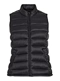 Vila Damen Steppweste VISIBIRIA SHORT WAISTCOAT (DE/NL/SE/PL, Numerisch, 38, Regular, Regular, black beauty)