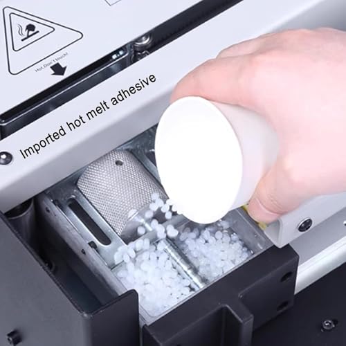 Segregator termiczny A4 z frezem i gumowym kółkiem, elektryczny klej topliwy 480 W, maksymalna grubość 40 mm, do książek papierowych, albumów, notebooków