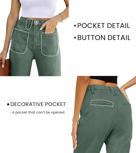 Denim Women Cropped Trousers Jeans Pants Leg Jeans High Rise Pants Stretchy with Pockets3