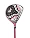 Precise X7 Kids Golf Clubs Set – Boys’ & Girls’ Junior Golf Set with Lightweight Graphite Shafts, Hybrid, Putter & Stand Bag - Pink Ages 3-5 – Right-Handed