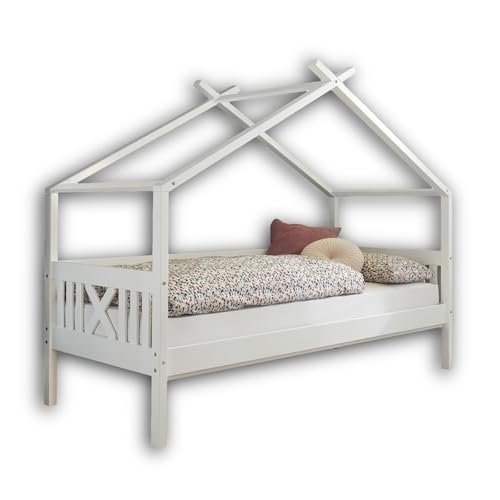 Stella Trading Stilvolles Einzelbett 90 x 200 cm mit Himmelvorrichtung -...