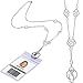 Produktbild Mode Abzeichen Lanyard Halskette mit klaren Kunststoff ID Inhaber Wasser resistent Name Badge Halter für Frauen Mädchen Büro